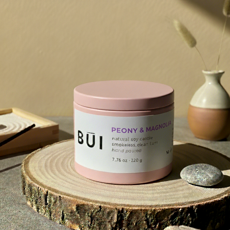 PEONY & MAGNOLIA – Radiant Bloom Candle 8 oz Tin